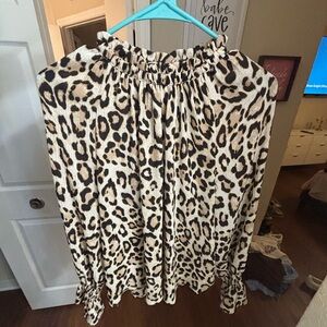 Loft Leopard Print Blouse